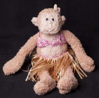 Pottery Barn Kids Gund Monkey Hula Girl Hawaiian Plush Lovey